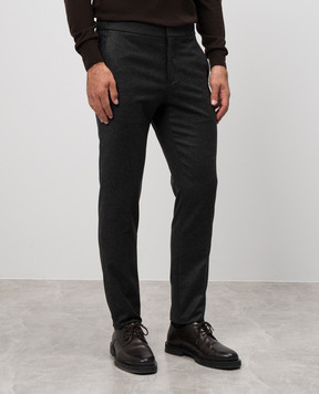 Loro Piana Серые брюки из шерсти и кашемира FAL3060