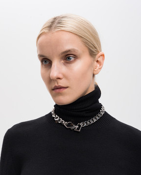 Darkai Сріблястий ланцюг-чокер Cuban DICO0053