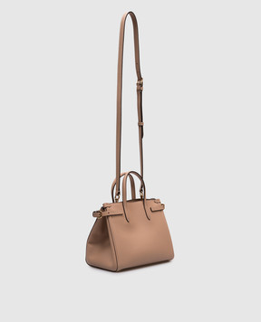 Valentino Бежевая кожаная сумка-тоут с логотипом 6W2B0R20CVC