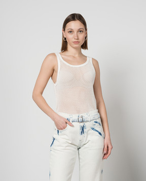PROENZA SCHOULER Білий ажурний топ Kiki R2424009JY105
