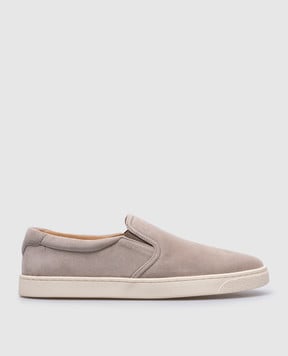 Brunello Cucinelli Бежевые слипоны с логотипом логотип MZUSILN332