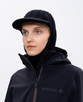 Moncler Чорна балаклава з вовною J20933G00005M2039