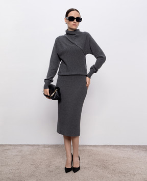 Tom Ford Сірий светр з кашеміром MAK1389YAX906