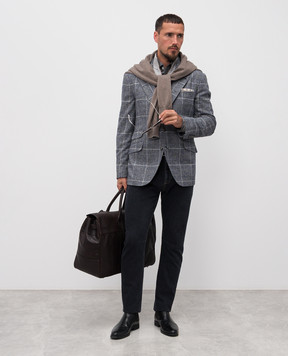 Brunello Cucinelli Сірий кардиган з кашеміру M2200106