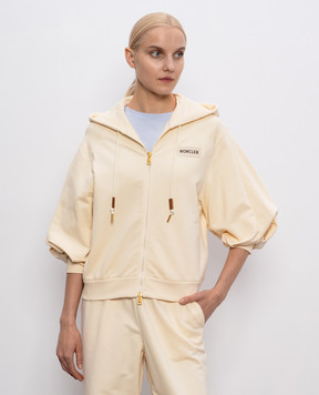 Moncler Бежева спортивна куртка з логотипом K10938G0003789A1K