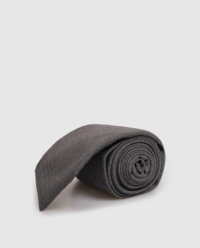 Brunello Cucinelli Серый галстук из шерсти M032P0018