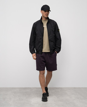 Stone Island Черная ветровка с логотип патч K1S154100037S0A23