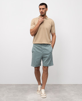 Canali Голубые шорты с отворотами PT0135595606
