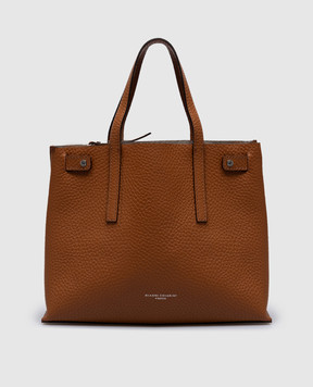 Gianni Chiarini Коричнева шкіряна сумка-тоут Atlea BS11646RNGDBL