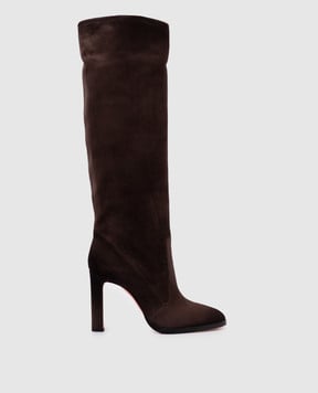 Santoni Коричневі замшеві чоботи WSAV71129HI2NAEA