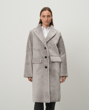 Babe Pay Pls Серая дубленка 2130MERINO
