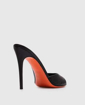 Santoni Чорні шкіряні мюлі WHLL71571HA2TONL