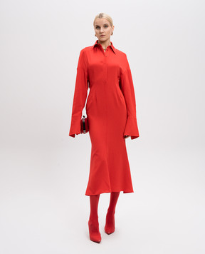 Max Mara Sportmax Червона сукня-сорочка OLTRE із шовку OLTRE