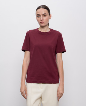 Brunello Cucinelli Бордова футболка прямого крою M0T81BI100
