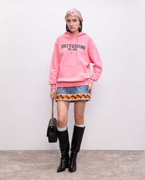 Valentino Розовые худи с принтом Chez Valentino 6B3MF24D960