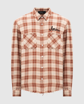 AMIRI Коричневая рубашка в клетку AMSTFL1009m