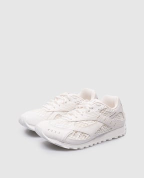 Bottega Veneta Белые комбинированные кроссовки Orbit с логотипом 755915V2X40