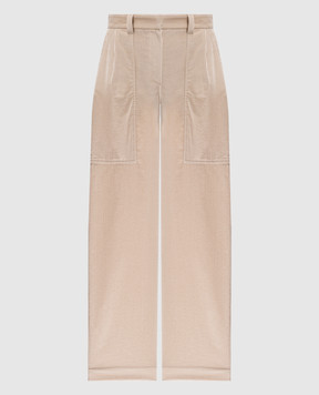 Brunello Cucinelli Бежеві вельветові штани MA180P8799ОЗ24