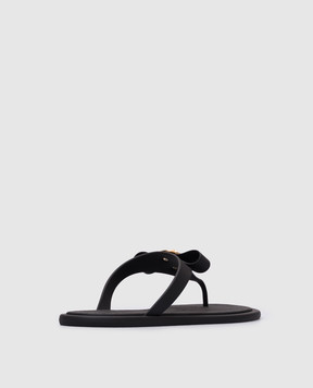 Versace Черные шлепанцы с металлической эмблемой Medusa 10187891A10983