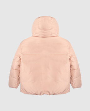 Dolce&Gabbana Дитячий рожевий пуховик з монограмою логотипа DG L5JBS1FUS3W