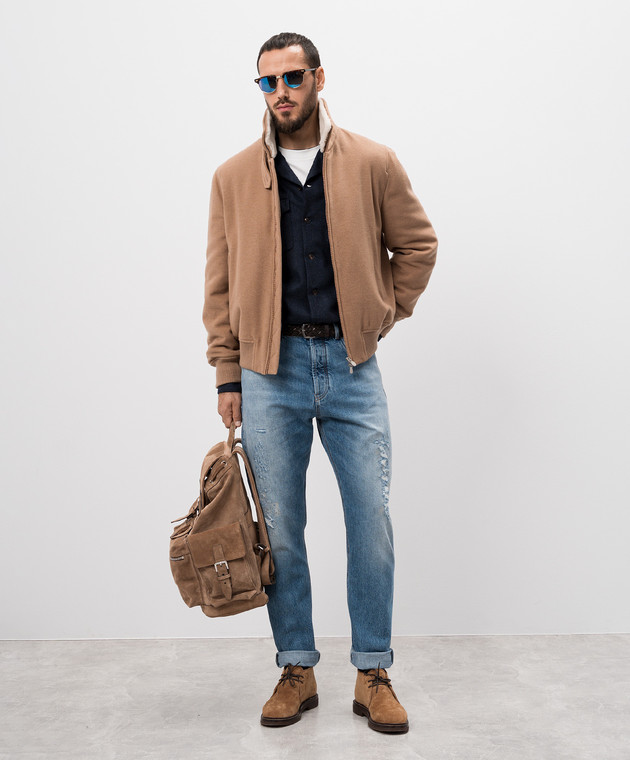 Brunello Cucinelli Белый лонгслив с логотипом M0B137436 изображение 2