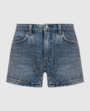 Alexander Wang Синие джинсовые шорты с кристаллами 1WC1254609
