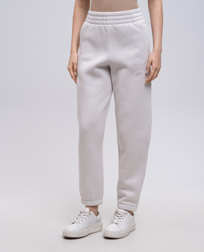 Alexander Wang Белые утепленные джоггеры с принтом логотипа. 4CC2254420