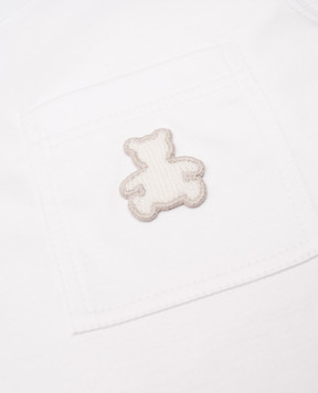 Brunello Cucinelli Детская белая футболка с нашивкой B0T61T199U