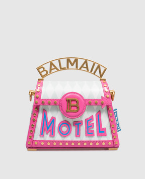 Balmain Розовая кожаная сумка B-Buzz Dynasty Small DN1DA908LMTL