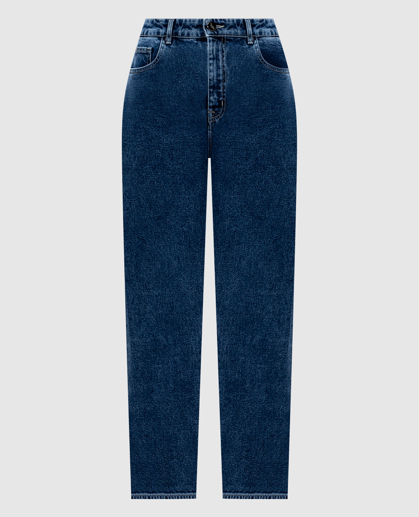 

Синие джинсы мом PHOEBE, Синий, Прямые джинсы