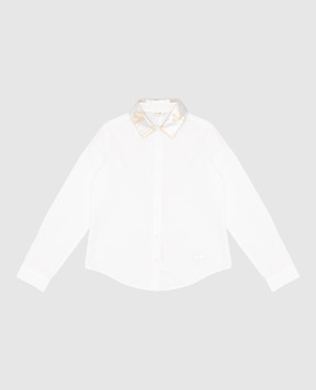 Fendi Дитяча біла блуза з логотипом JFC0301012