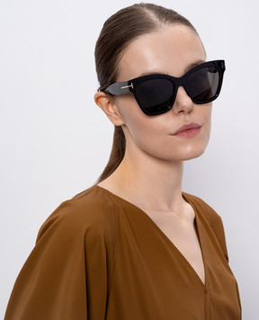 Tom Ford Чорні сонцезахисні окуляри Elvira з логотипом FT12175501A