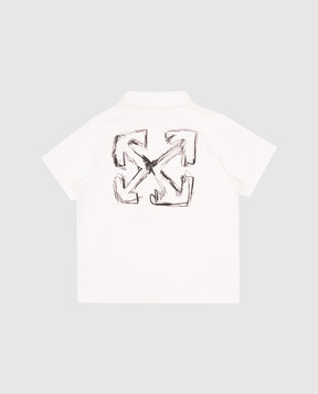 Off-White Дитяче біле поло з принтом OBGB001S25JER002