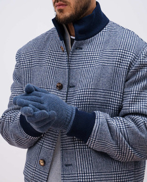 Brunello Cucinelli Синие перчатки из кашемира M2293118