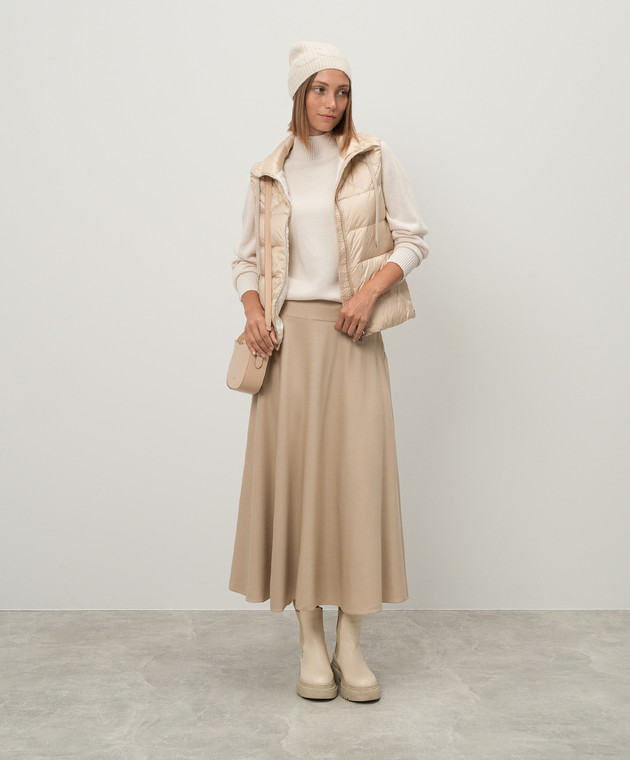 Peserico Бежевая юбка с шерстью P05609A02776 изображение 2