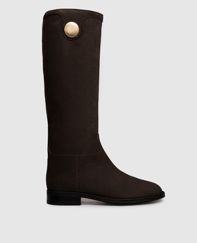 Giuseppe Zanotti Коричневі чоботи Lidia з нубуку I580007