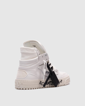 Off-White Білі шкіряні хайтопи 3.0 COURT COURTESY OMIA065C99LEA007