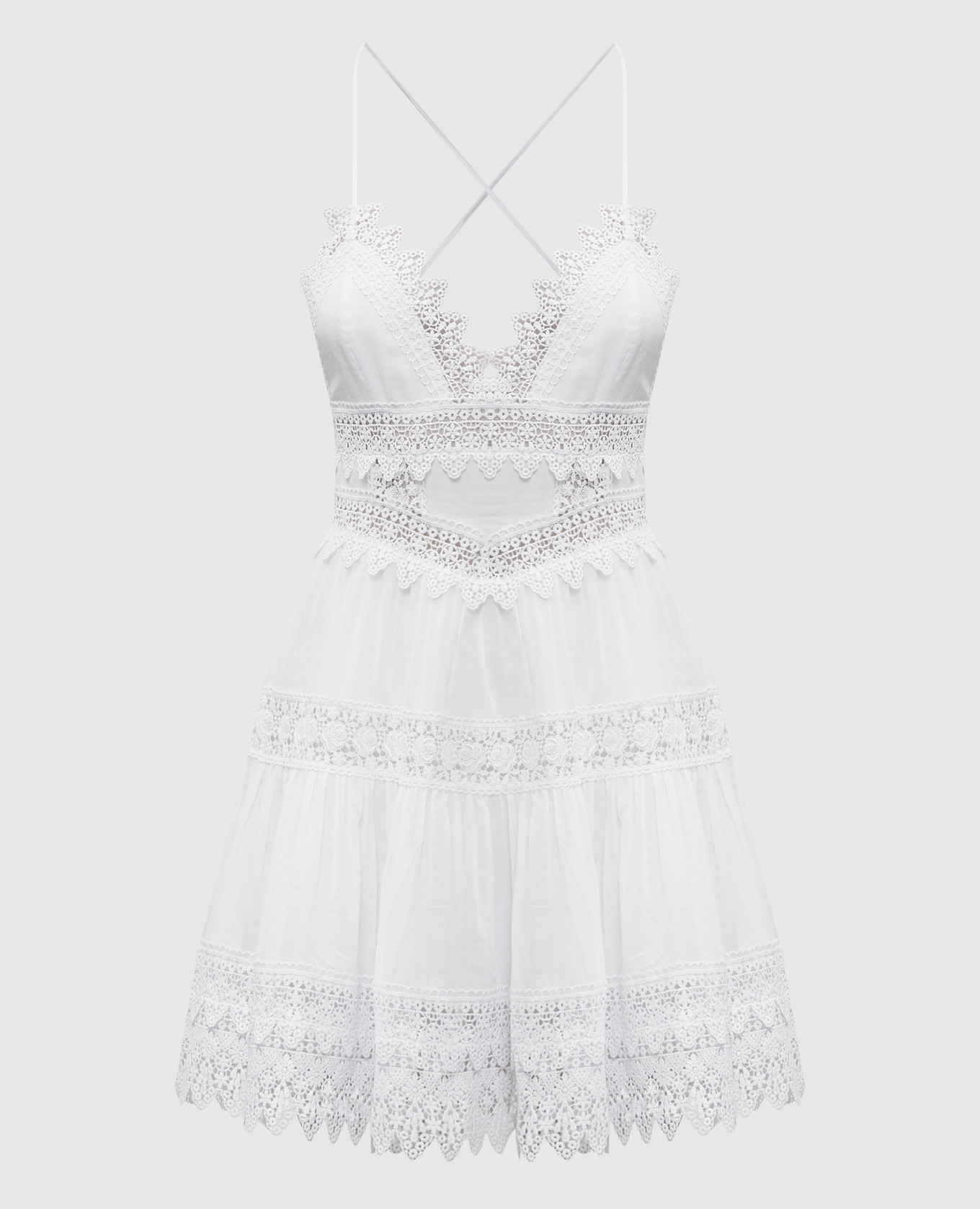Белое платье Rachel с кружевом