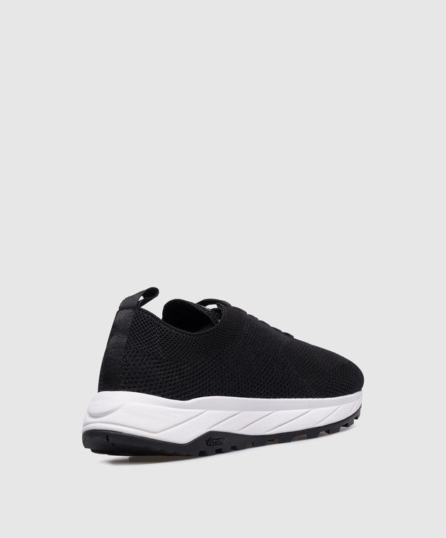 Kiton Черные кроссовки с логотипом USSA200N01100 изображение 3