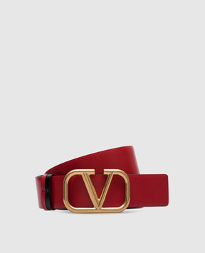 Valentino Двосторонній шкіряний ремінь з логотипом 6W2T0S11ZFR