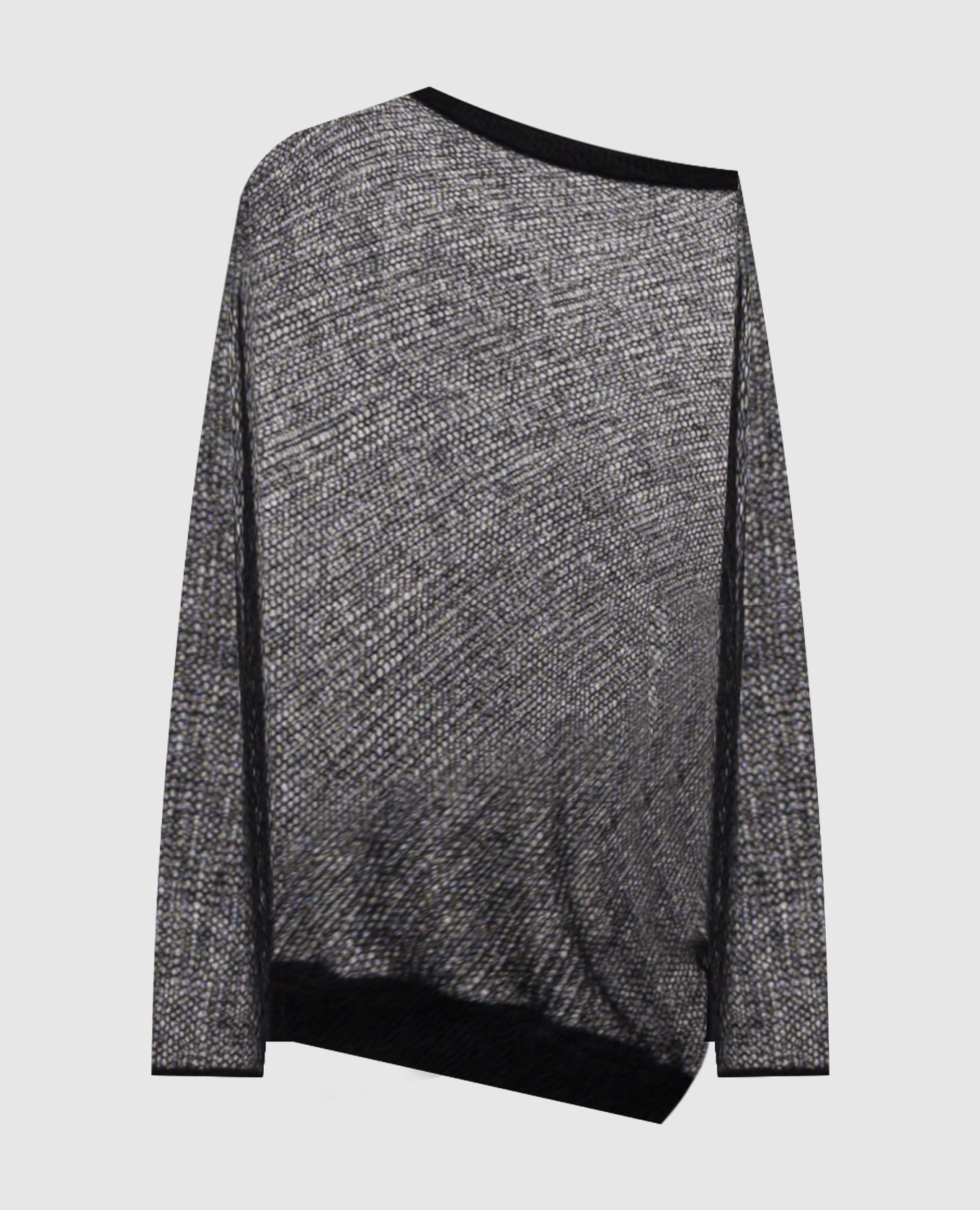 

Черный свитер Dolfine с шерстью на одно плечо, Свитера