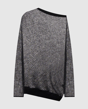 Ann Demeulemeester Чорний светр Dolfine з вовною на одне плече B0013525KN058