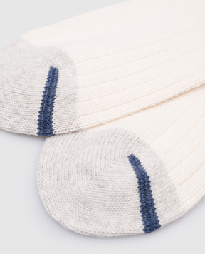 Brunello Cucinelli Белые носки из кашемира MCS93811