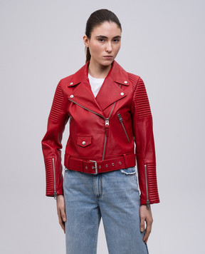 Mackage Червона шкіряна косуха MASINA MASINA