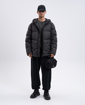 Stone Island Пуховик кольору хакі з логотипом K2S154100011S0A23