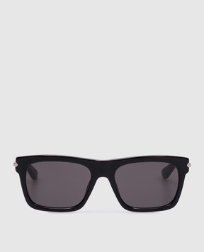 Alexander McQueen Чорні сонцезахисні окуляри City T-Bar з логотипом 821702J0749