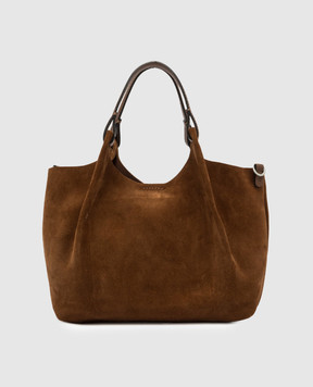 Gianni Chiarini Коричнева замшева сумка-тоут Dua BS9779CMPL
