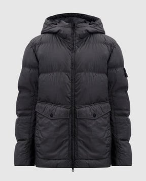 Stone Island Пуховик кольору хакі з логотипом K2S154100011S0A23