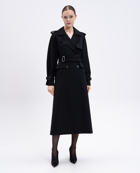 Max Mara Чорний двобортний тренч FLAVIO FLAVIO