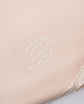 Blumarine Бежевий набір постільної білизни з кристалами Swarovski H0000190017
